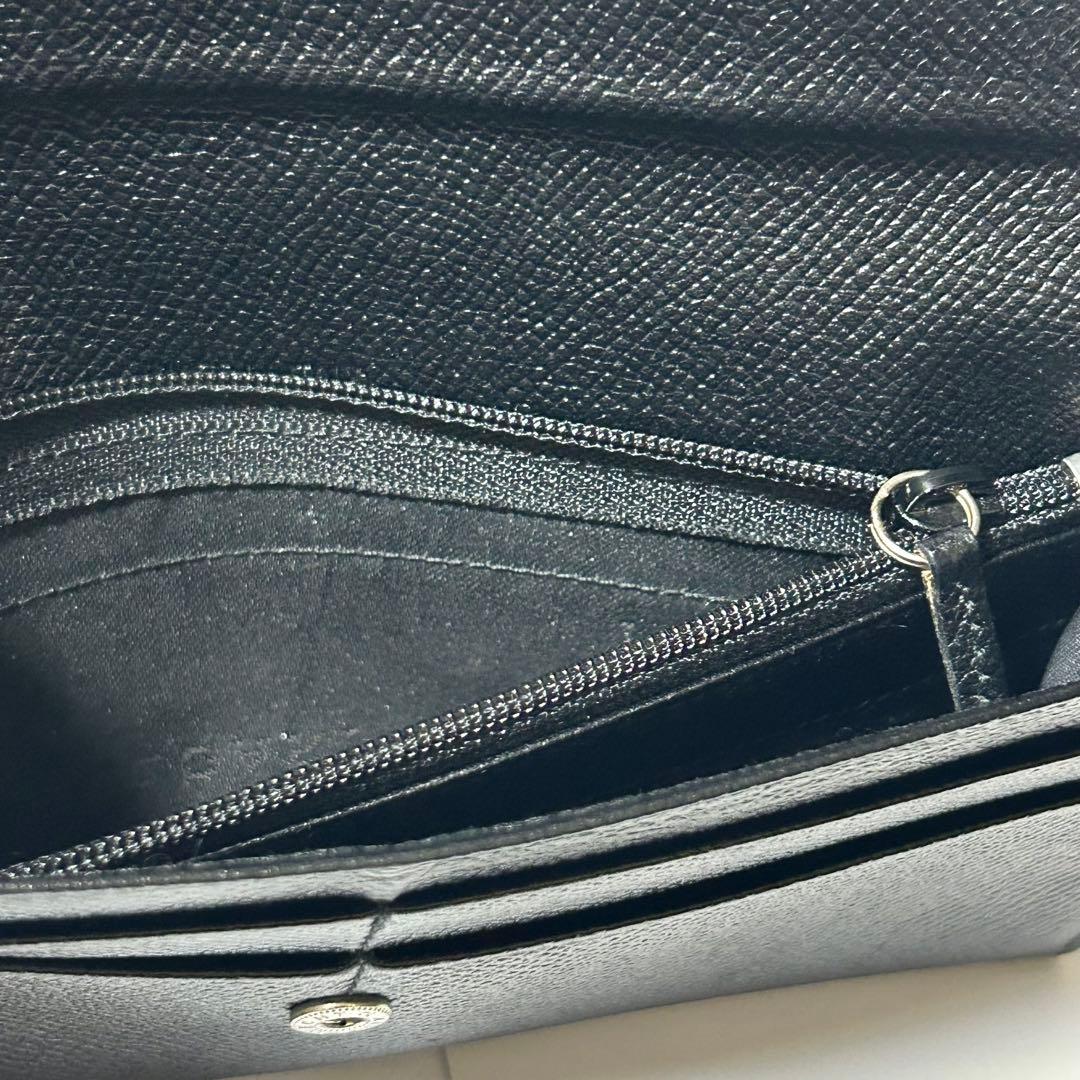 BVLGARI ブルガリ レザー 二つ折り 長財布 レディース メンズ ブラック