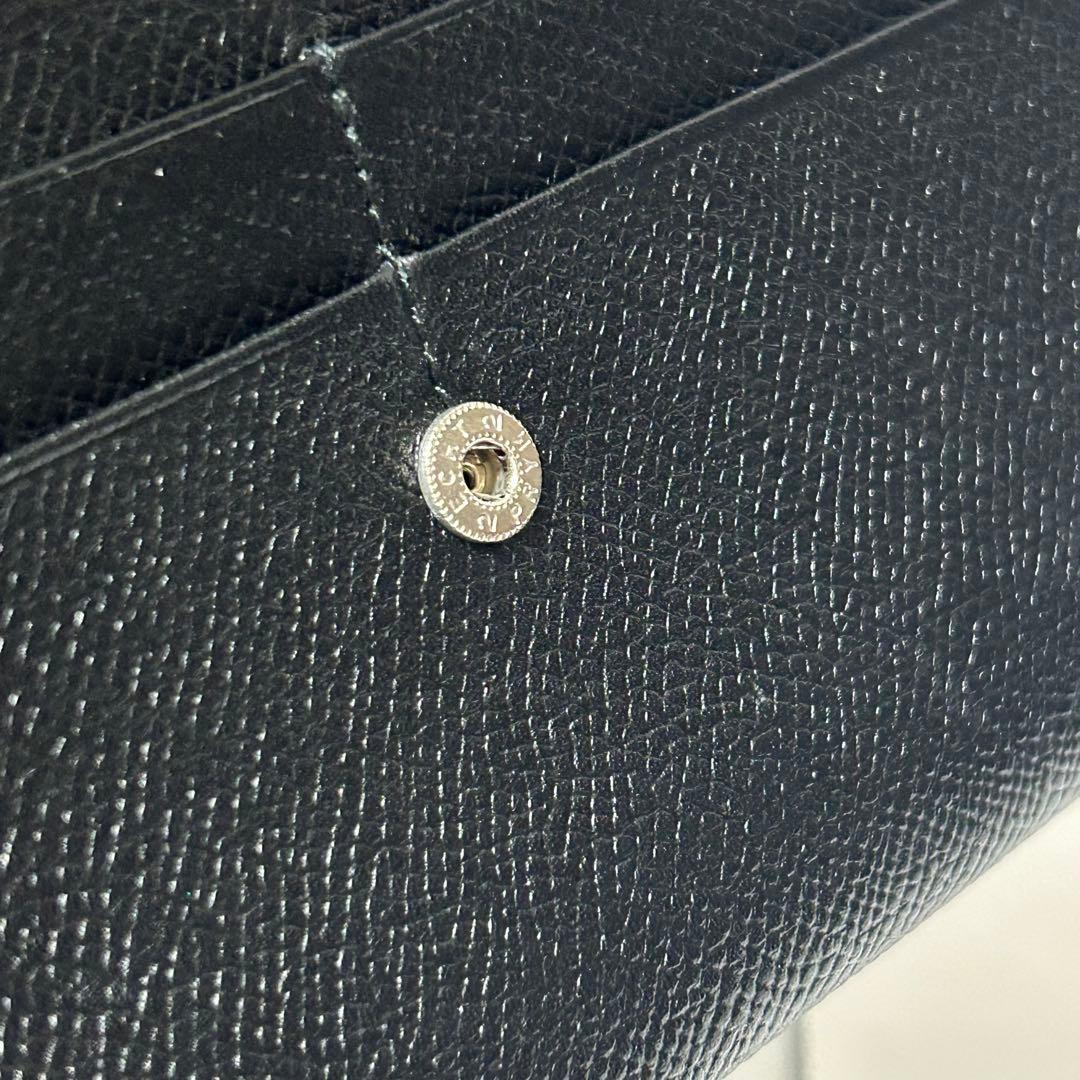 BVLGARI ブルガリ レザー 二つ折り 長財布 レディース メンズ ブラック