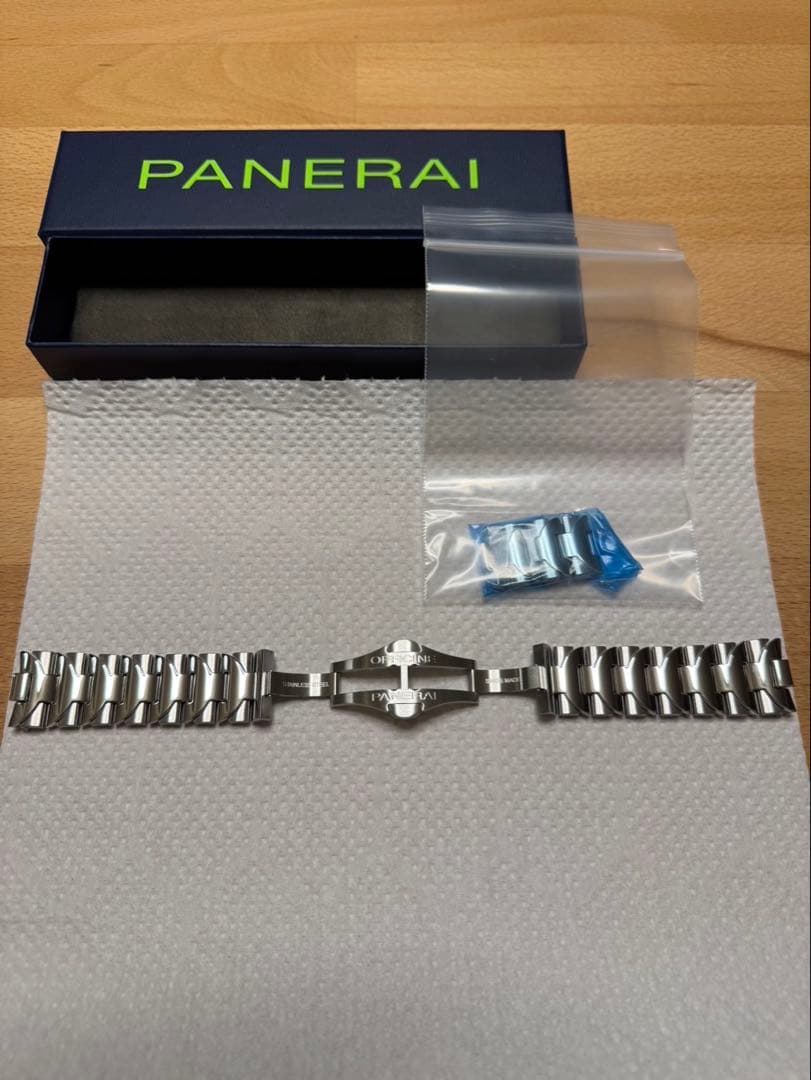 美品 パネライ　ルミノール　22mm幅　純正正規品　ステンレスベルト