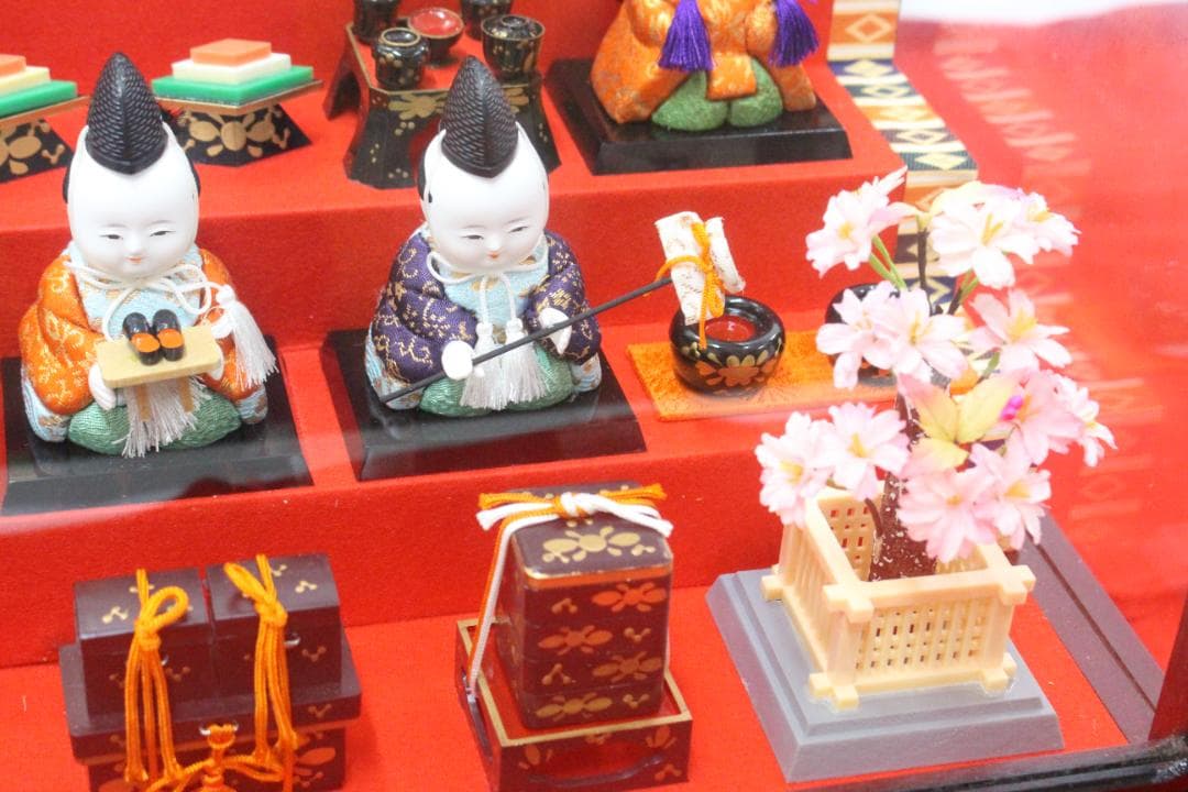 ♡まごころ雛 義光作 木目込 十五人揃 オルゴール ケース入 EE0H01027