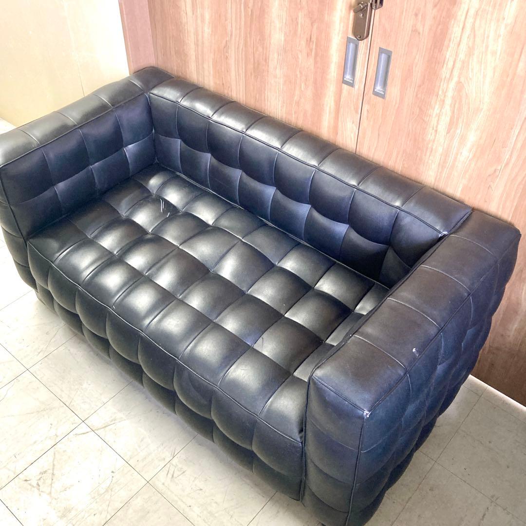 レザー 2人掛け ダイニング ソファ ③