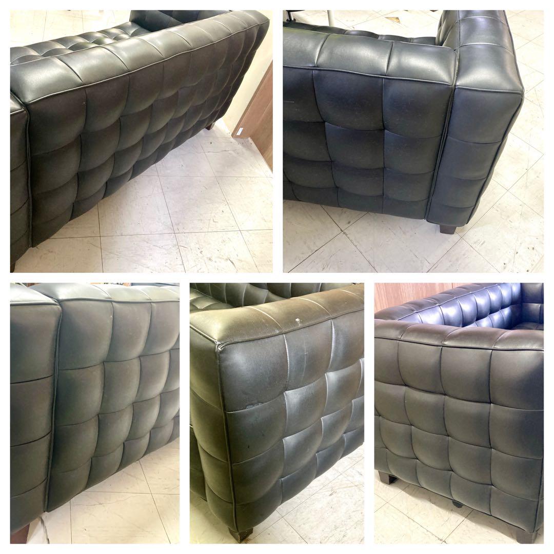 レザー 2人掛け ダイニング ソファ ③