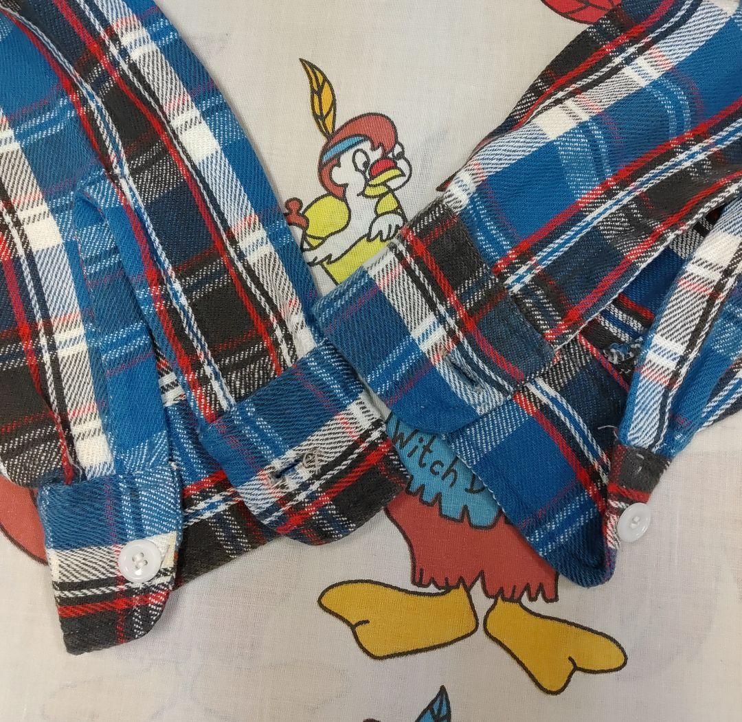 70s★VTG BIGMAC/JCペニーネルシャツ コットン100%USA /M