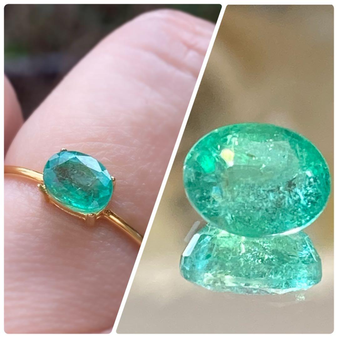 Silver925 18kgp エメラルドリングorネックレストップ