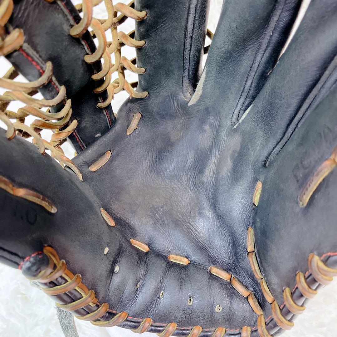 人気商品✨ZETT プロステイタス 硬式 外野手用グローブ 刺繍 ブラック