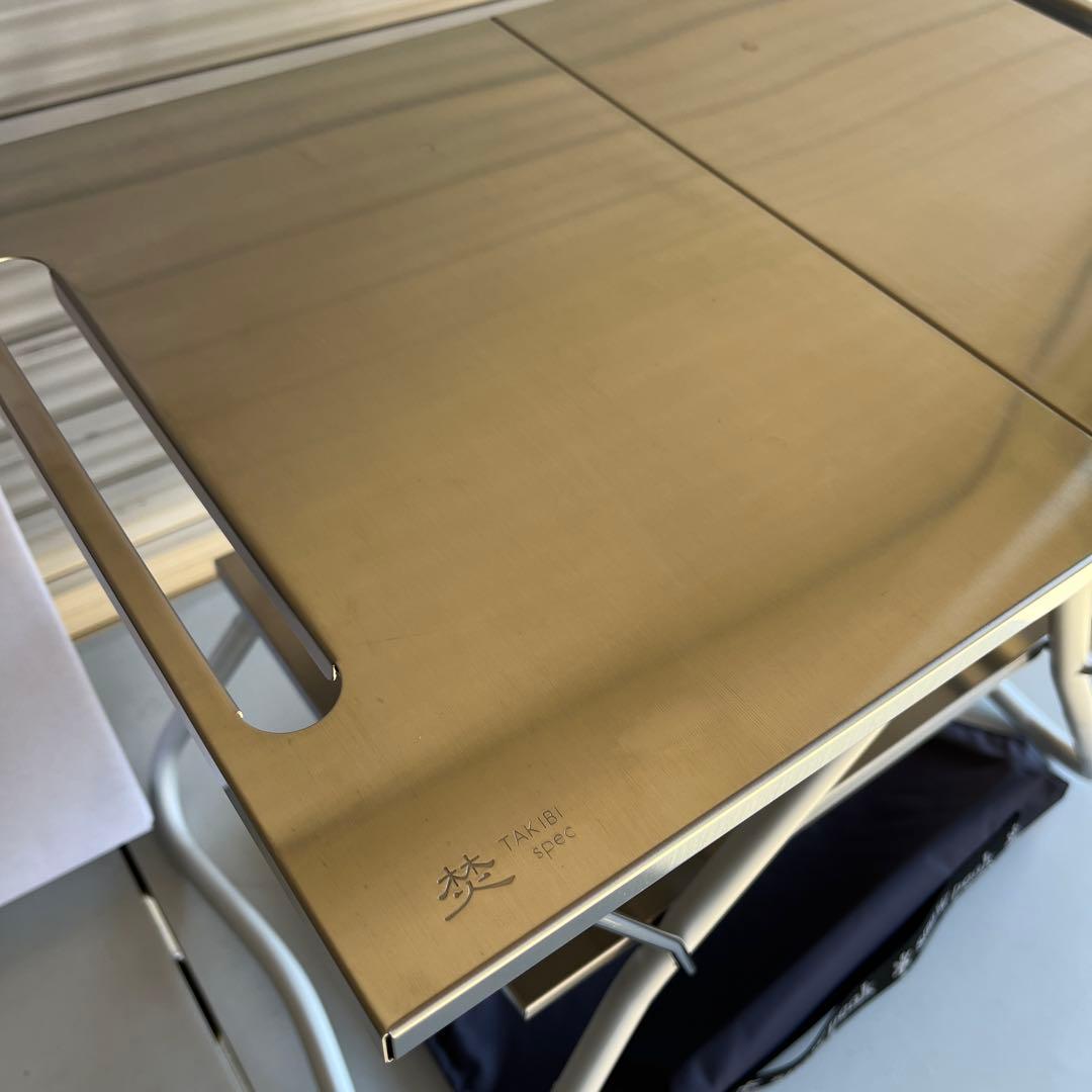 【美品】 peak TAKIBI Myテーブル ステンレストレイ付