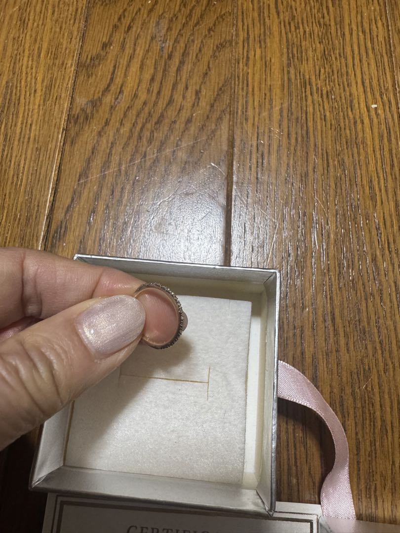 K10YG ダイヤモンド　ハーフエタニティピンキーリング