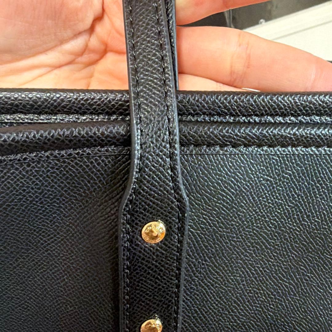 極美品 コーチ トートバッグ ブラック F58846 チャーム付き 保存袋付き