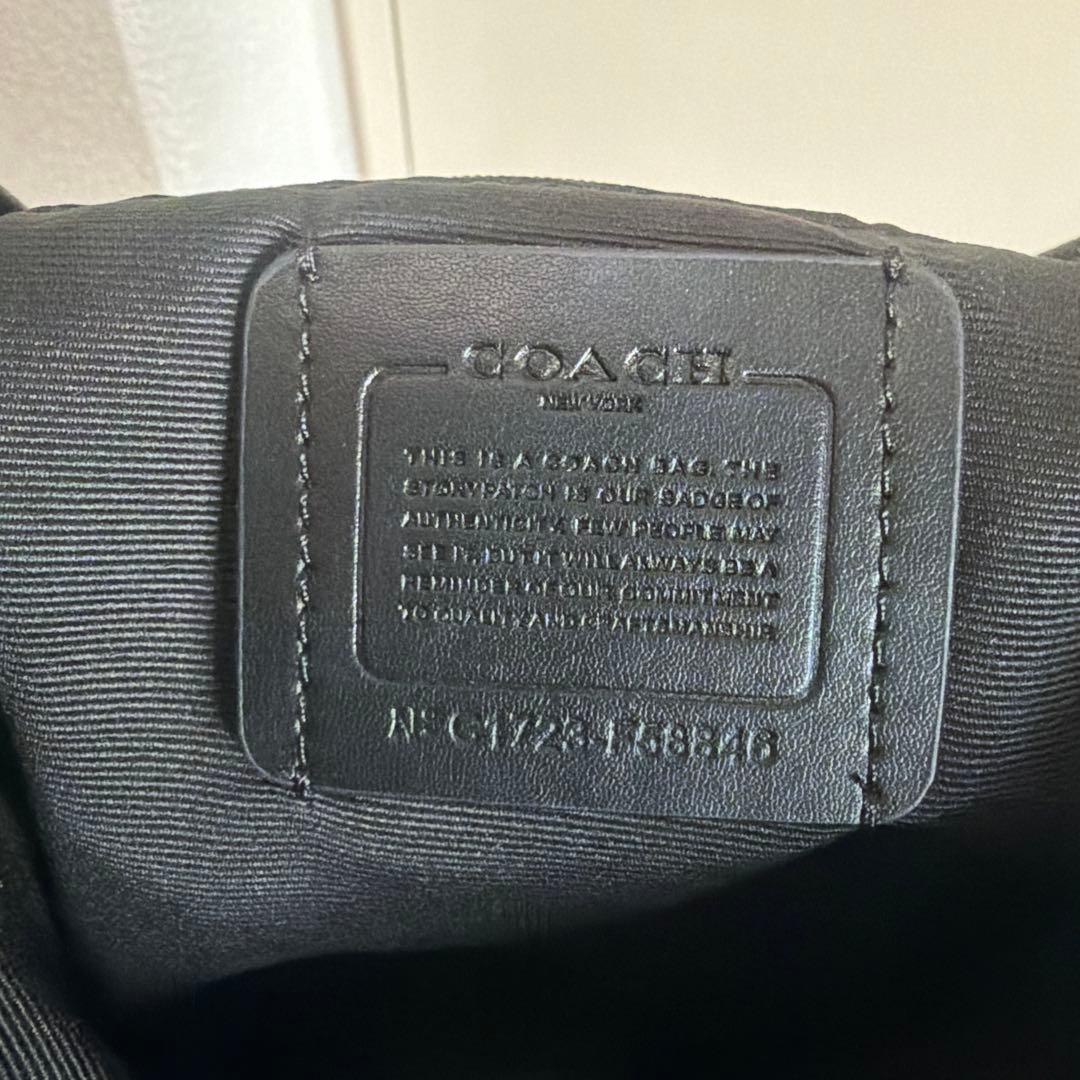 極美品 コーチ トートバッグ ブラック F58846 チャーム付き 保存袋付き
