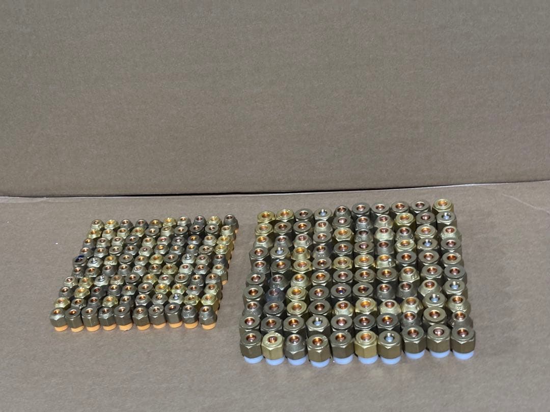 エアコン用フレアナット2分3分 100セット おまけ4分付き