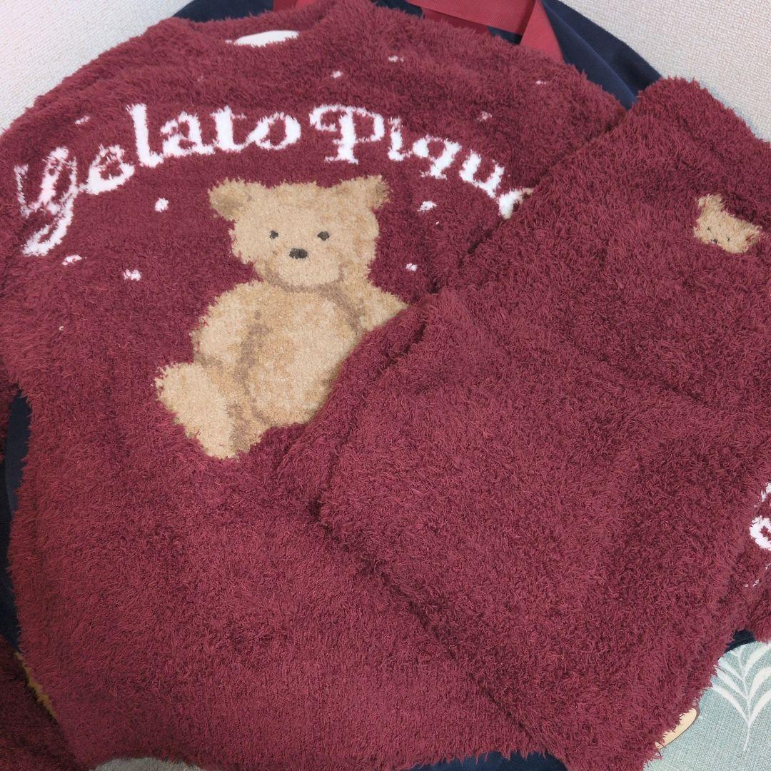 再再度値下げしました！Gelato Pique ルームウェアセット バーガンディ