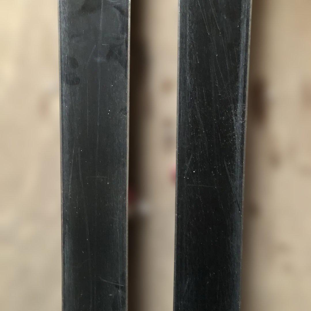 ジュニアスキーセット　スキー板／ビンディング／ポール／ホルダーベルト　ピンク花柄