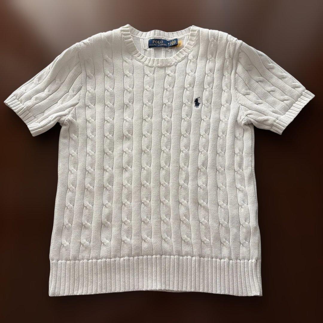 Polo Ralph Lauren 半袖ニット Mサイズ ホワイト