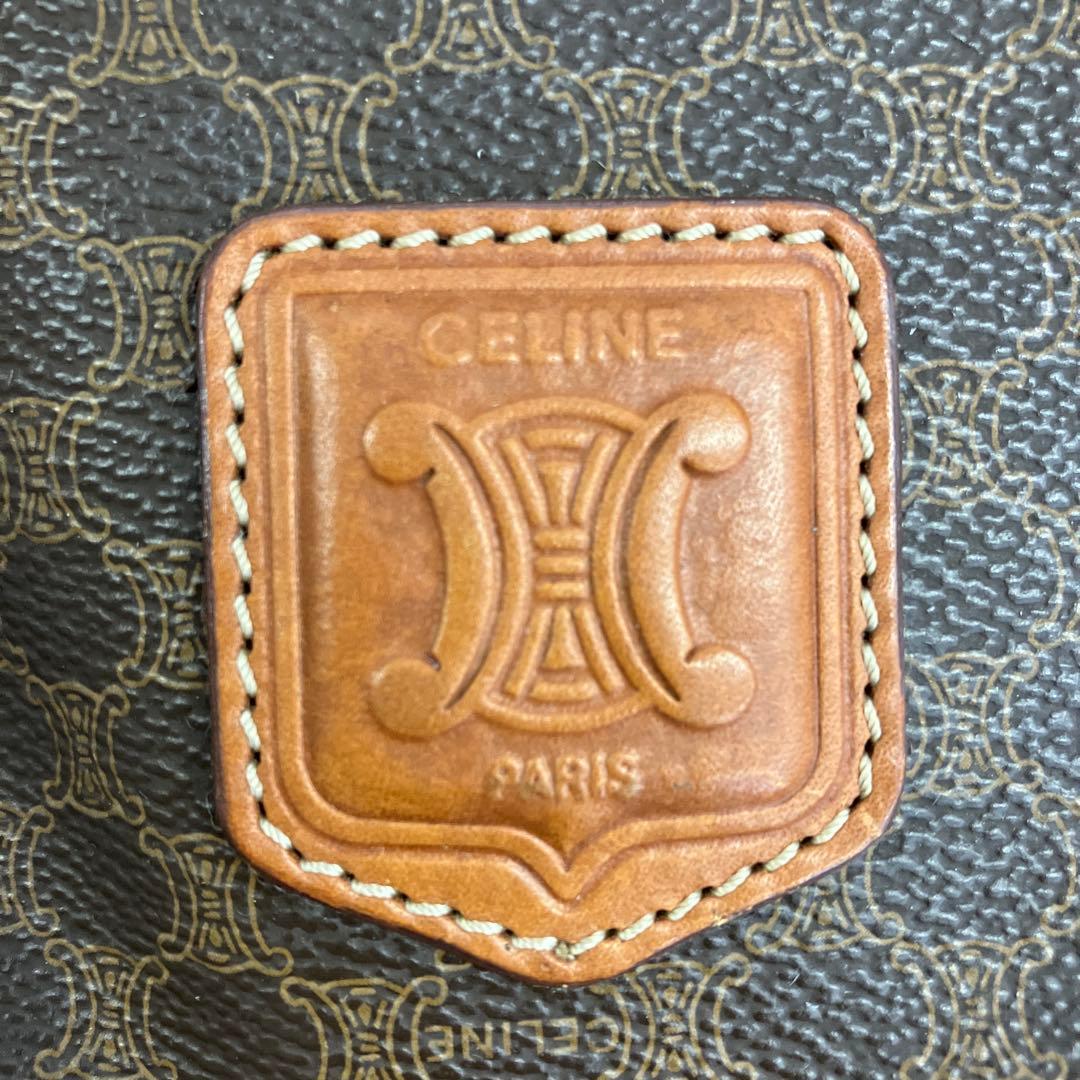 CELINE　ボストンバッグ　マカダム柄　ブラウン　南京錠付き　2940