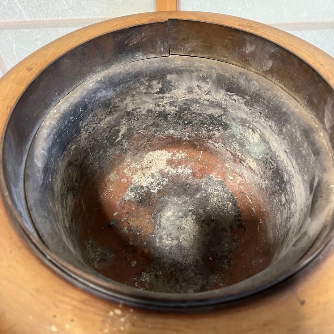 100年前　アンティーク　希少品　昭和3年製　昭和レトロ　ヴィンテージ　木製火鉢