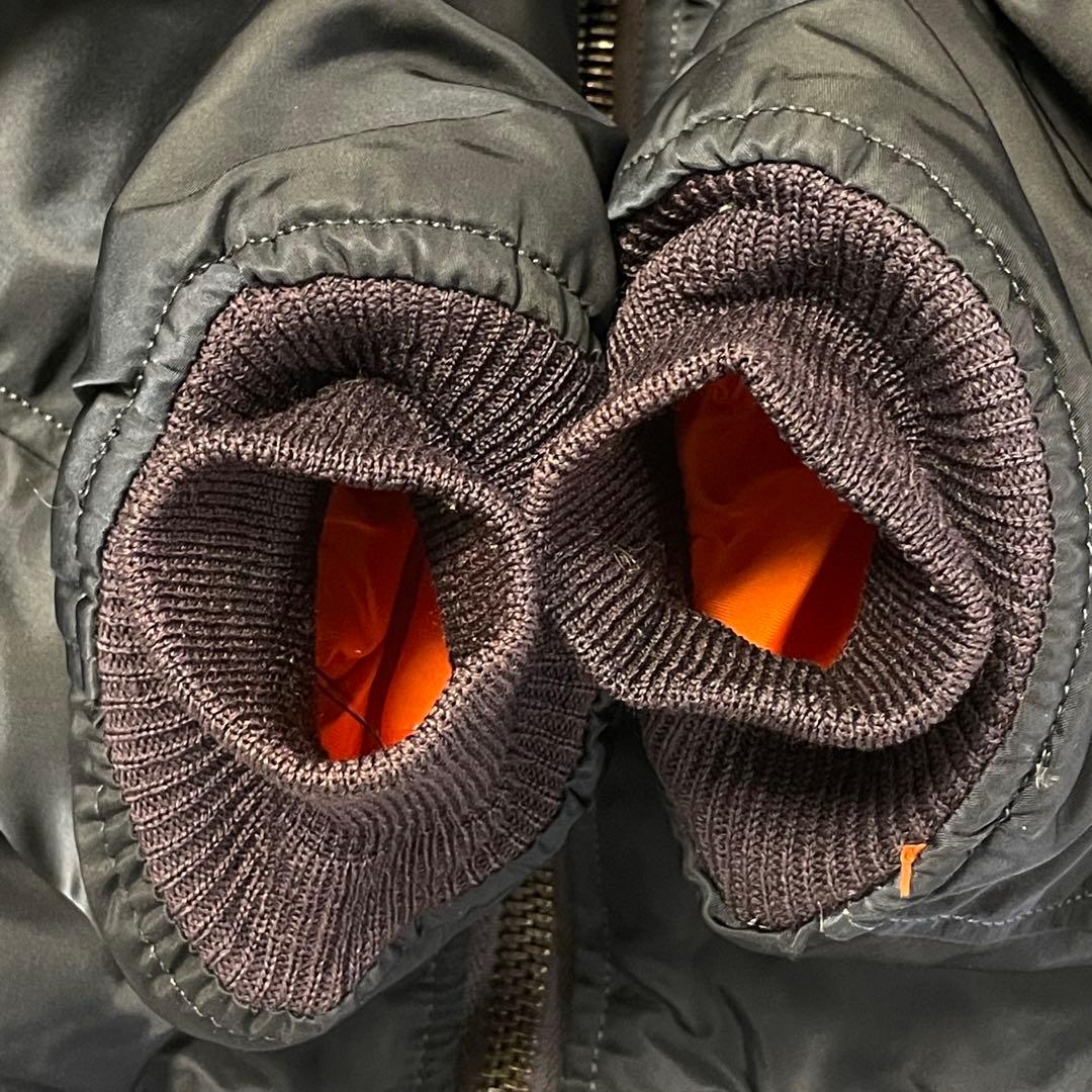 【稀少】90s 米国製 ALPHA MA-1 ネイビー Ｌサイズ 60s復刻版