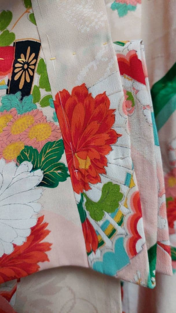 NA118アンティーク子供着物七五三正絹着丈89センチ裄丈47センチ