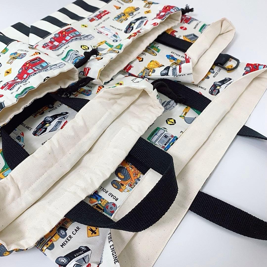 オーダーページ⭐︎ 働く車オフホワイト 入園入学グッズ　ハンドメイド　男の子