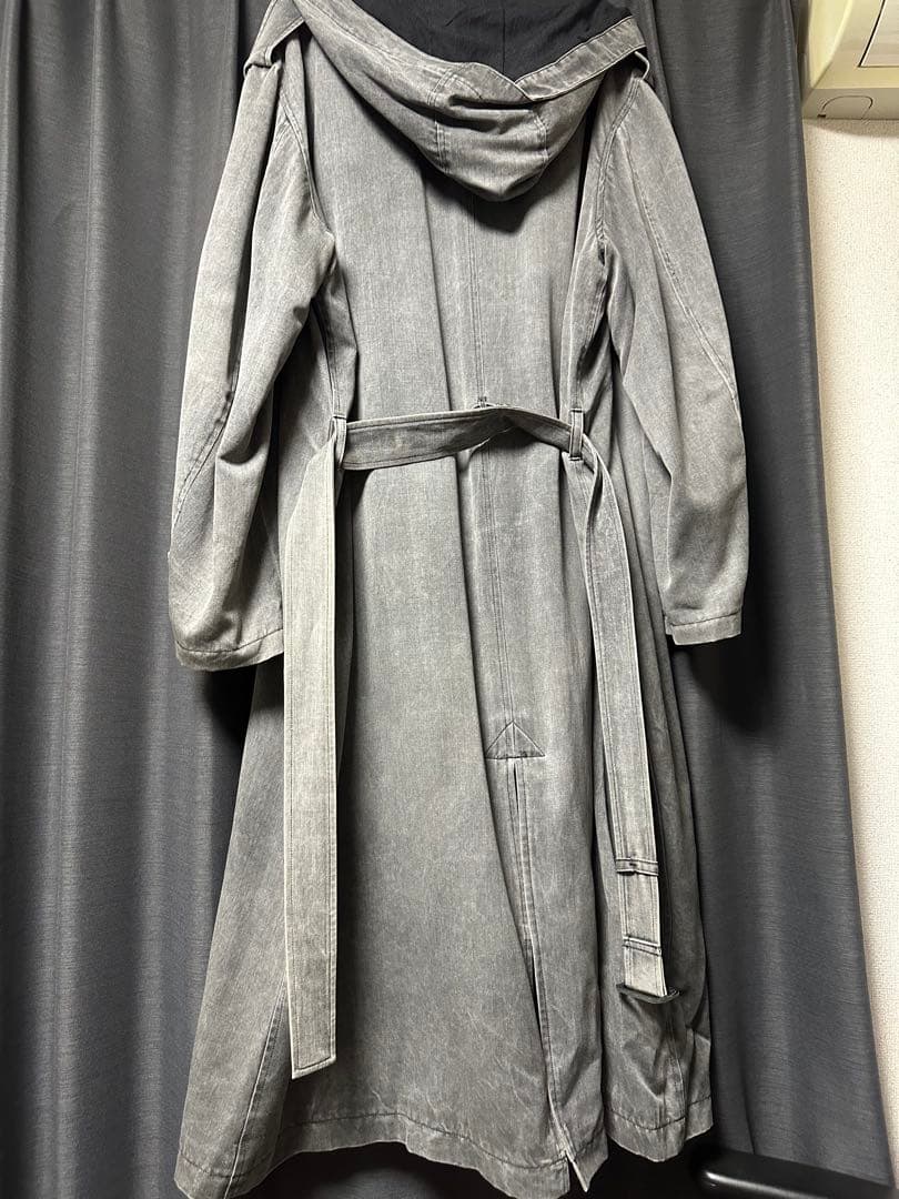 【美品】Y’s for men 赤タグ　ウォッシュ加工　ロングトレンチコート