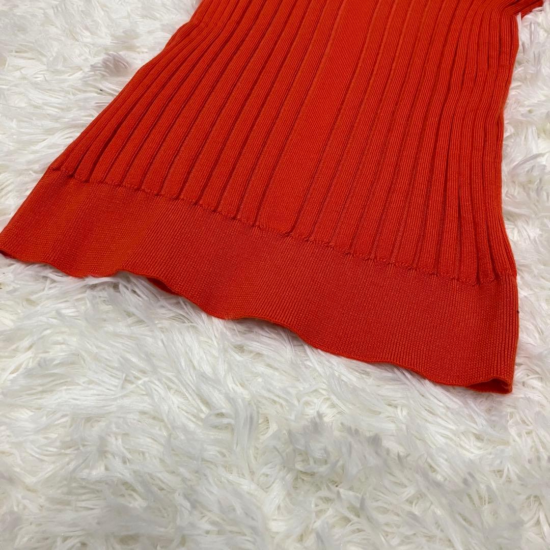 HYKE ハイク　ワイドリブニットセーター　オレンジ　1