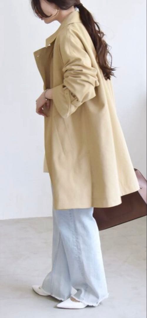 新品未使用 トレンチコート:「洗濯機可能」