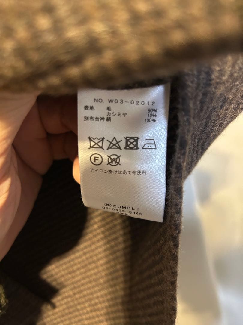 COMOLI W/CA ハウンドトゥース CPO （W03-02012）