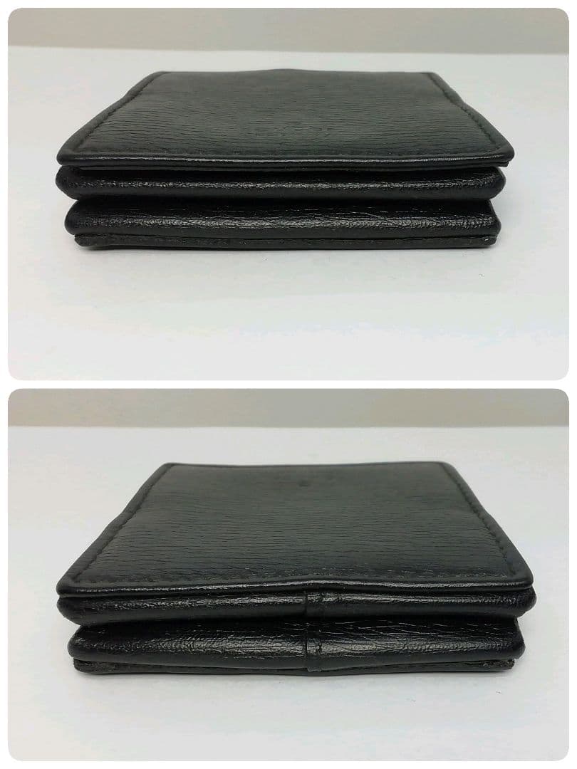 GUCCI　グッチ　ブラックレザー　箱型タイプ　ケース　小銭入れ