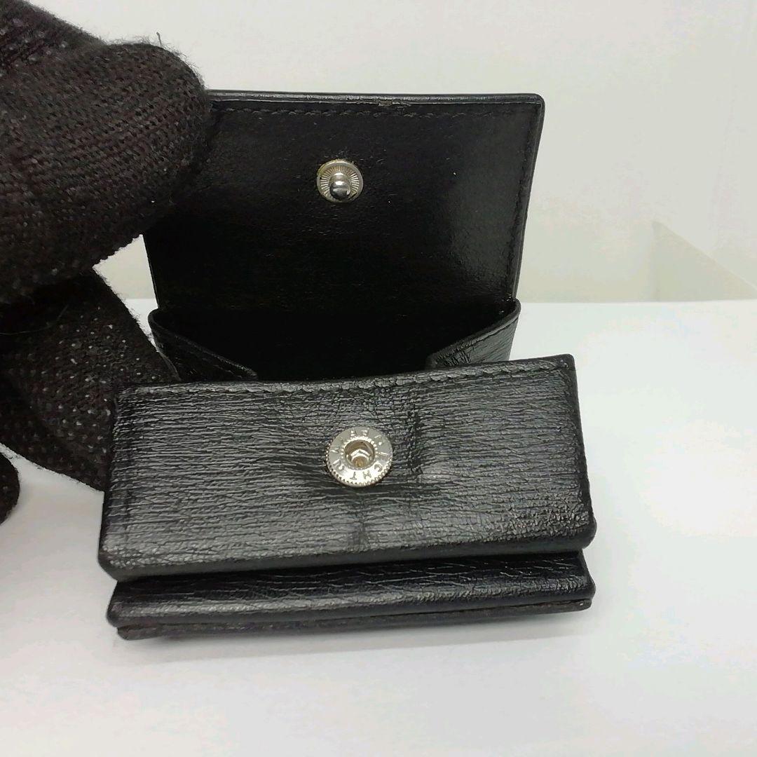 GUCCI　グッチ　ブラックレザー　箱型タイプ　ケース　小銭入れ