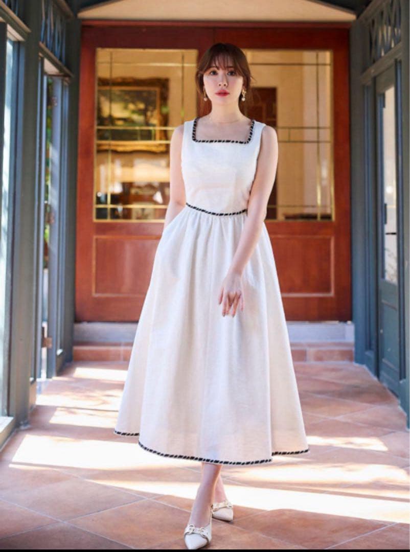 herlipto Monaco Tweed Dress /white sサイズ