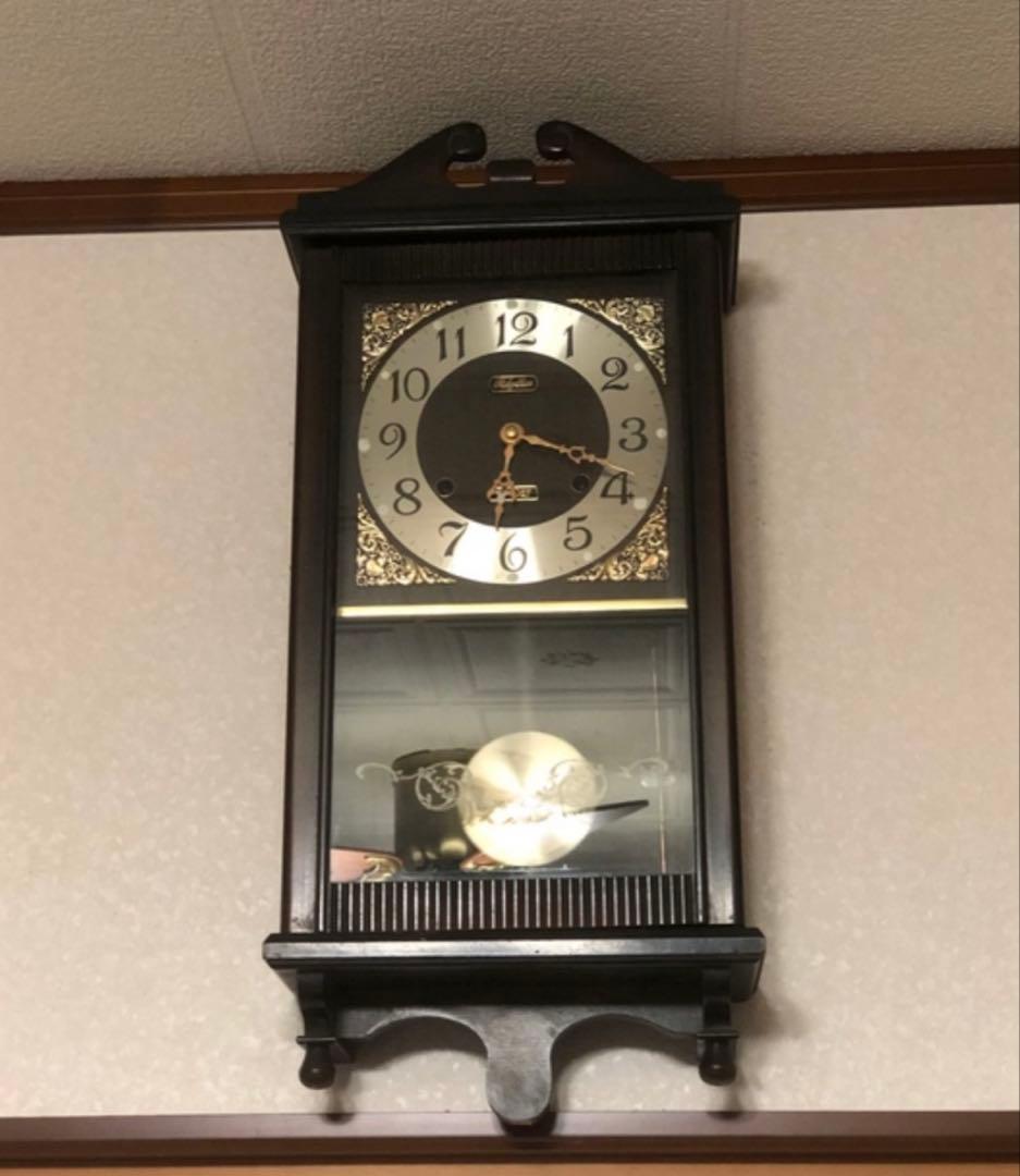 骨董品 1945年代 リズム時計 ゼンマイ式 振り子時計【稼動品】