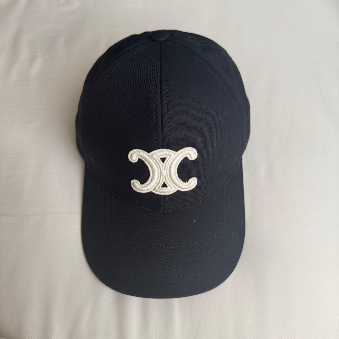 CELINE セリーヌ トリオンフ ベースボールキャップ / コットン