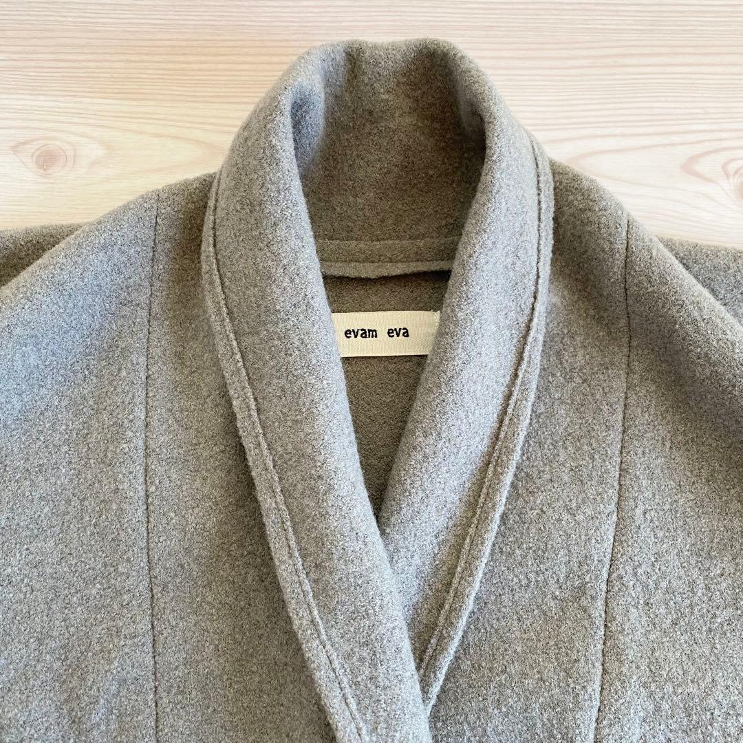 美品 evam eva press wool robe coat ゆったり