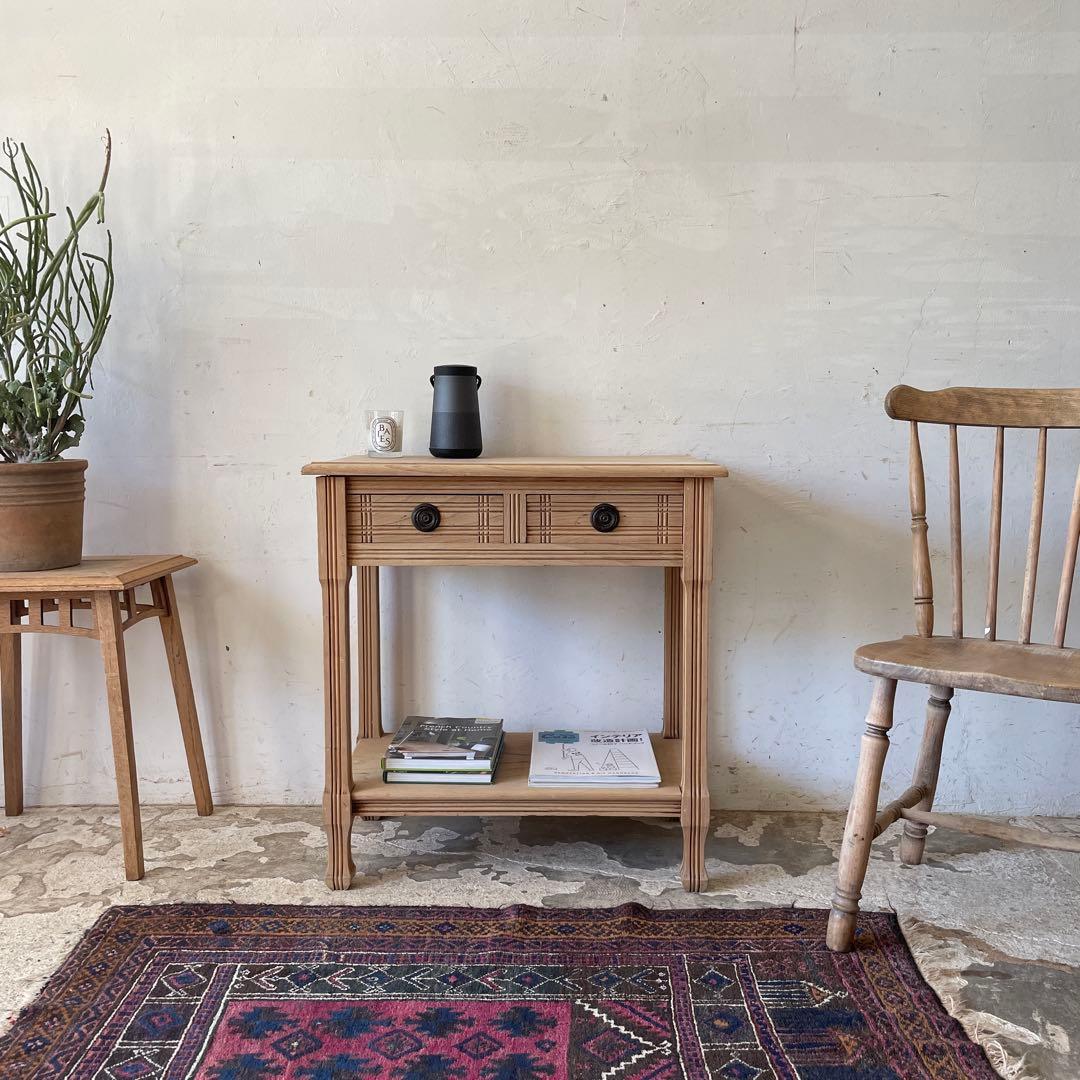 ビンテージ ドロワーサイドテーブル 　剥離