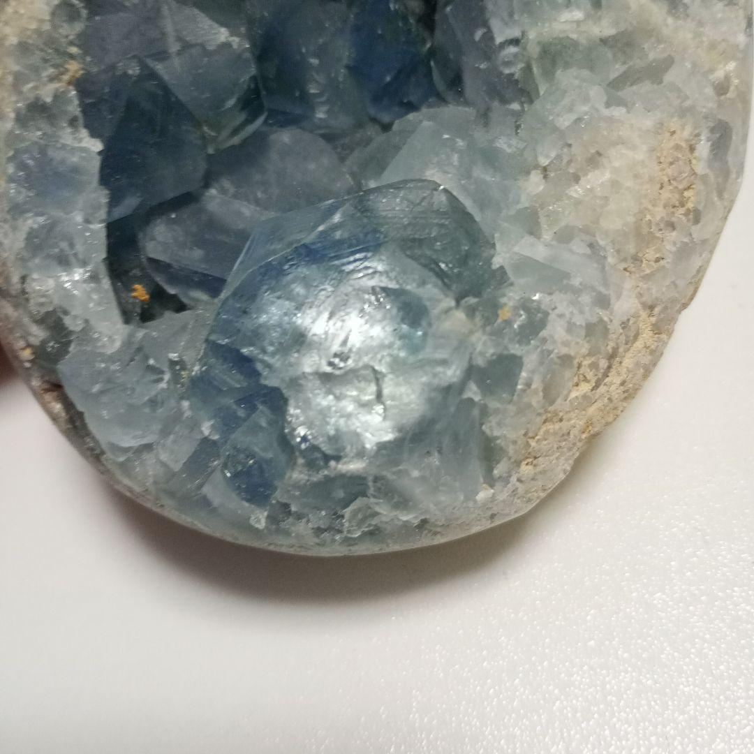 【宝石】セレスタイト　雫型ジオード　値下げOK