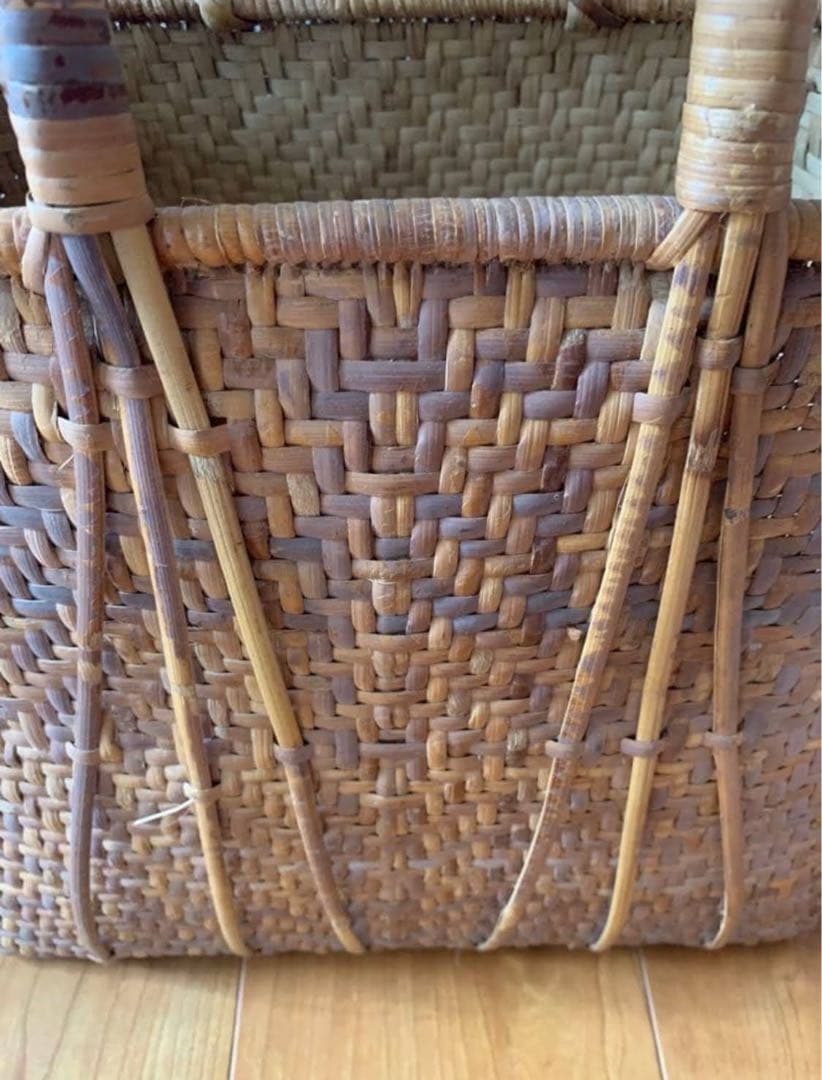 ビンテージ 天然素材 かごバッグ