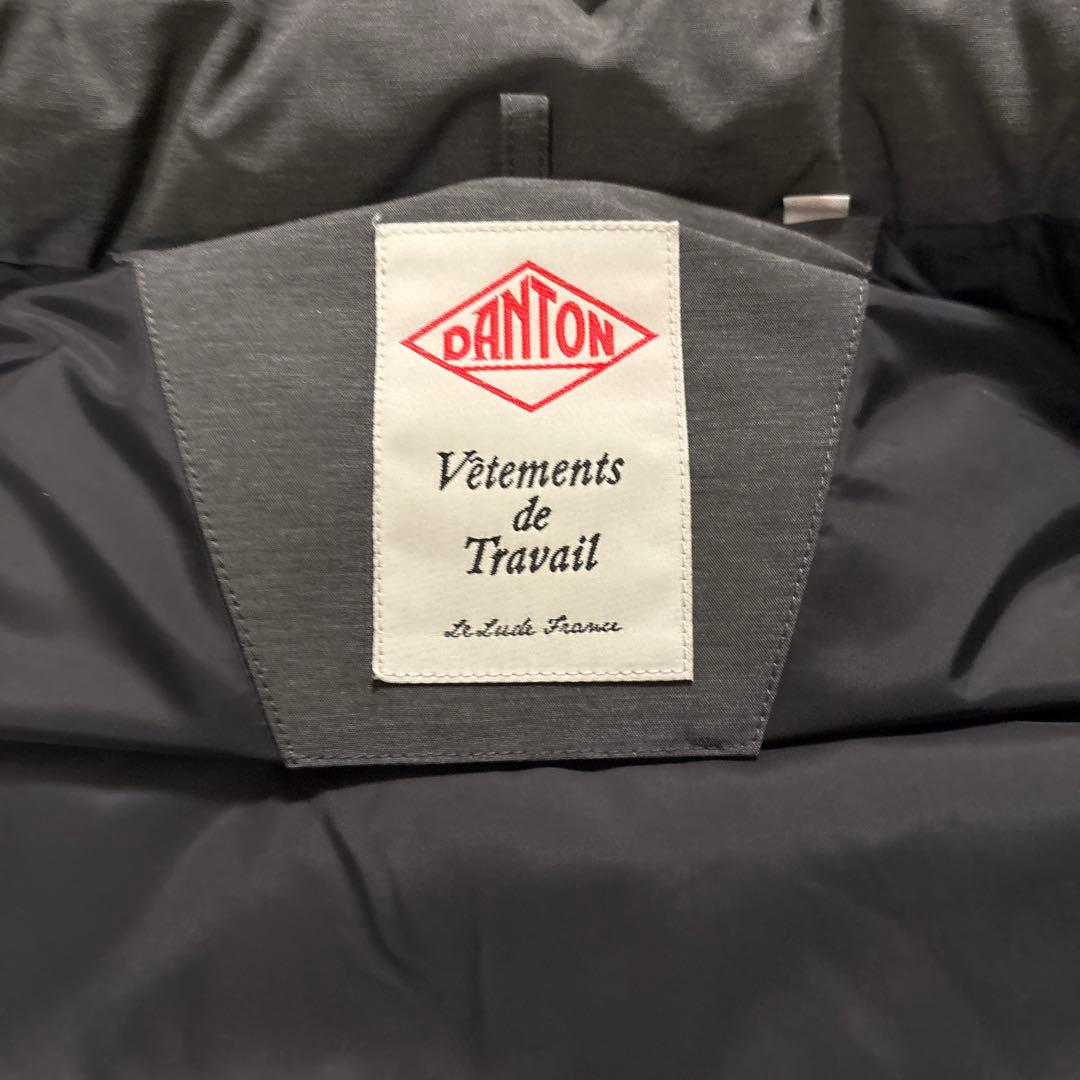 【美品】ダントン　ダウンベスト　サイズ36 チャコールグレー