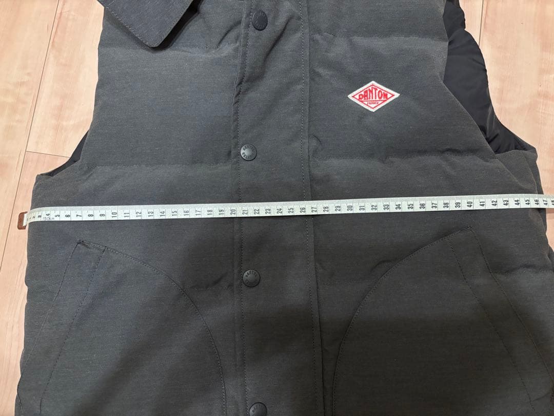 【美品】ダントン　ダウンベスト　サイズ36 チャコールグレー