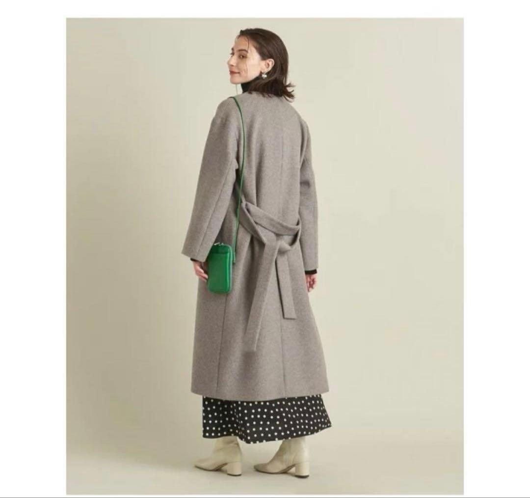 BEAUTY&YOUTH BY MANTECOノーカラーベルトロングコート　L