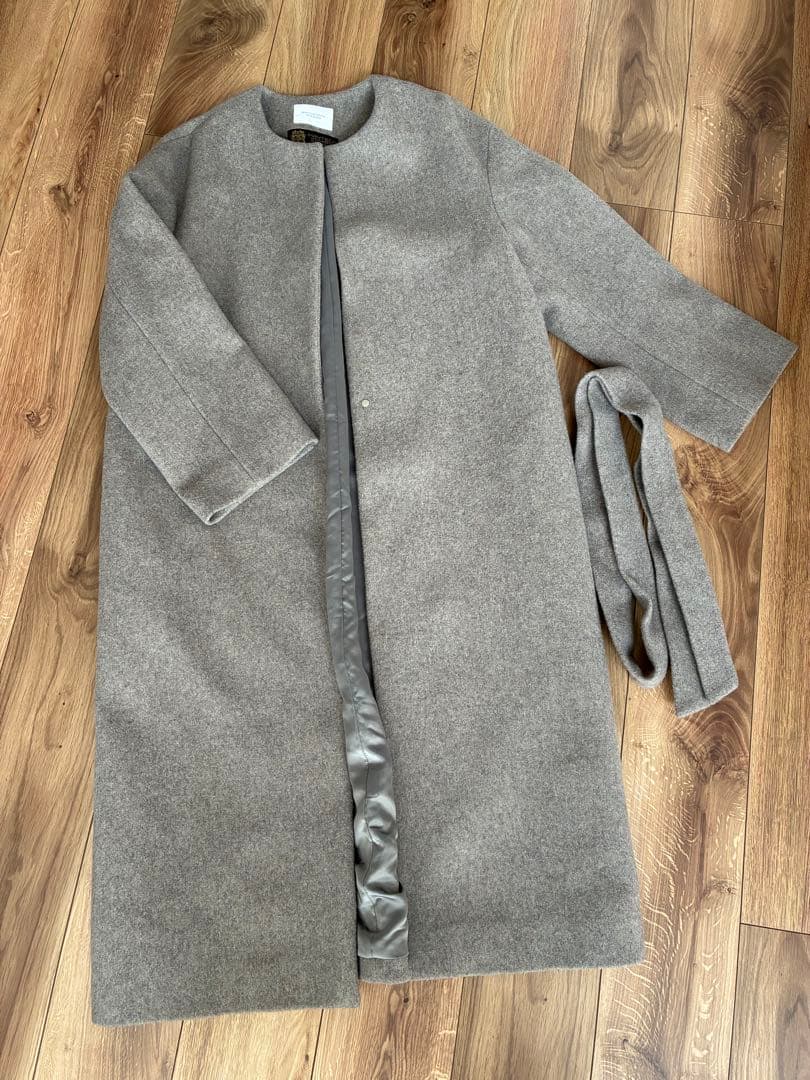 BEAUTY&YOUTH BY MANTECOノーカラーベルトロングコート　L