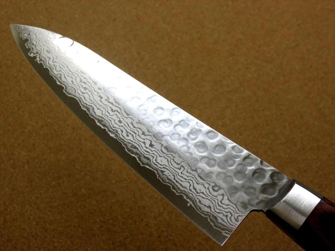 関の刃物 牛刀 180mm 鎚目鍛造 VG-10 ダマスカス 魚 肉切り 包丁