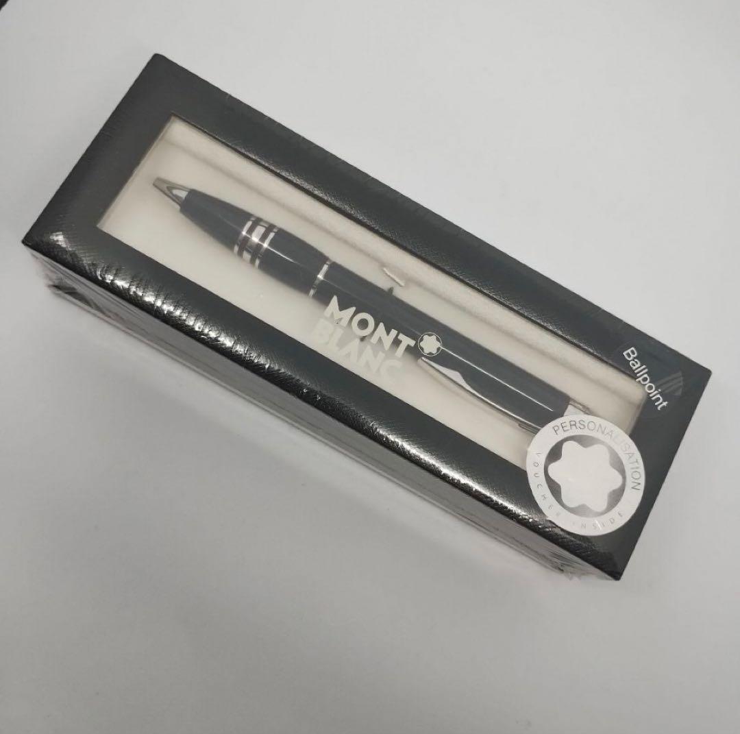 新品未開封 モンブラン スターウォーカー プラチナ ボールペン 刻印サービス付