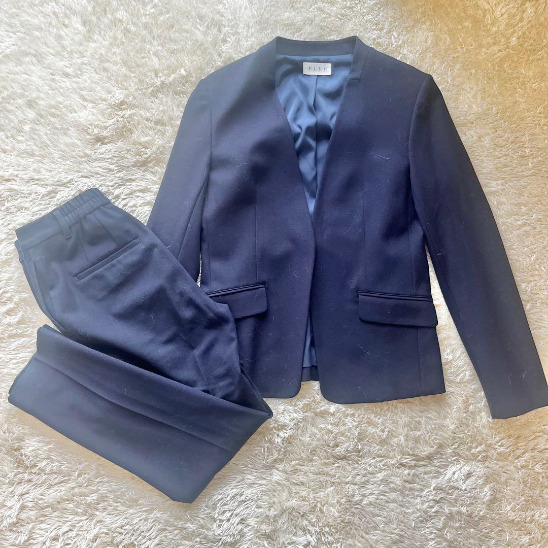 PLST スーツセットアップ　ウォームリザーブ　　　ジャケット　パンツ　ネイビー