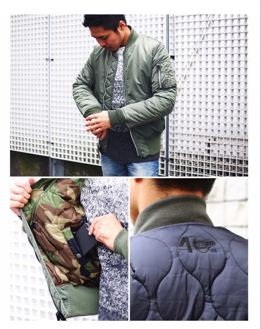 ビームス別注 40周年 ALPHA INDUSTRIES MA-1 リバーシブル