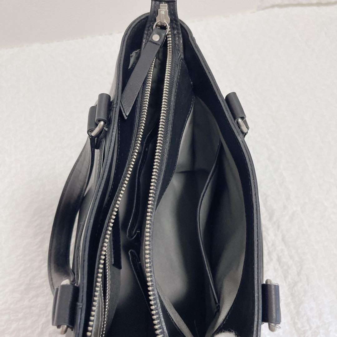 オールレザートートバッグ　MARGARET HOWELL idea 黒　本革