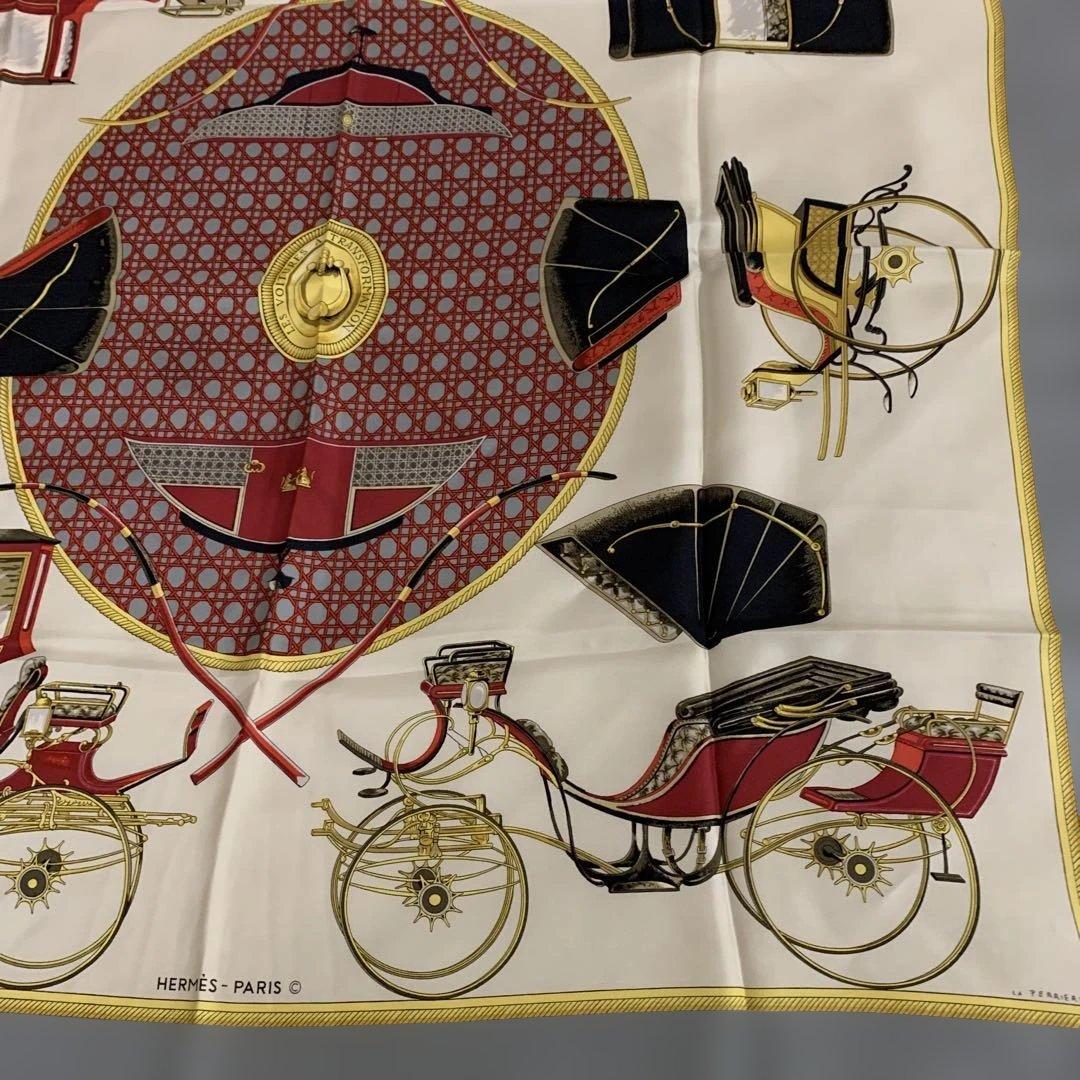 HERMES エルメス　カレ90 馬車デザイン スカーフ