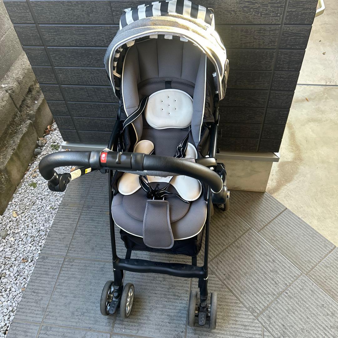 Aprica ベビーカー グレー　ラクーナ　ビッテ