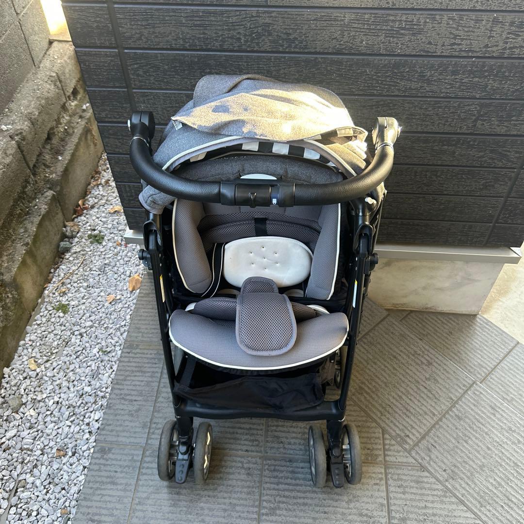 Aprica ベビーカー グレー　ラクーナ　ビッテ