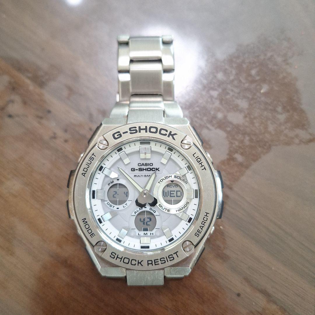 CASIO G-SHOCK シルバー メタルバンド　GST-W110　Ｇスチール