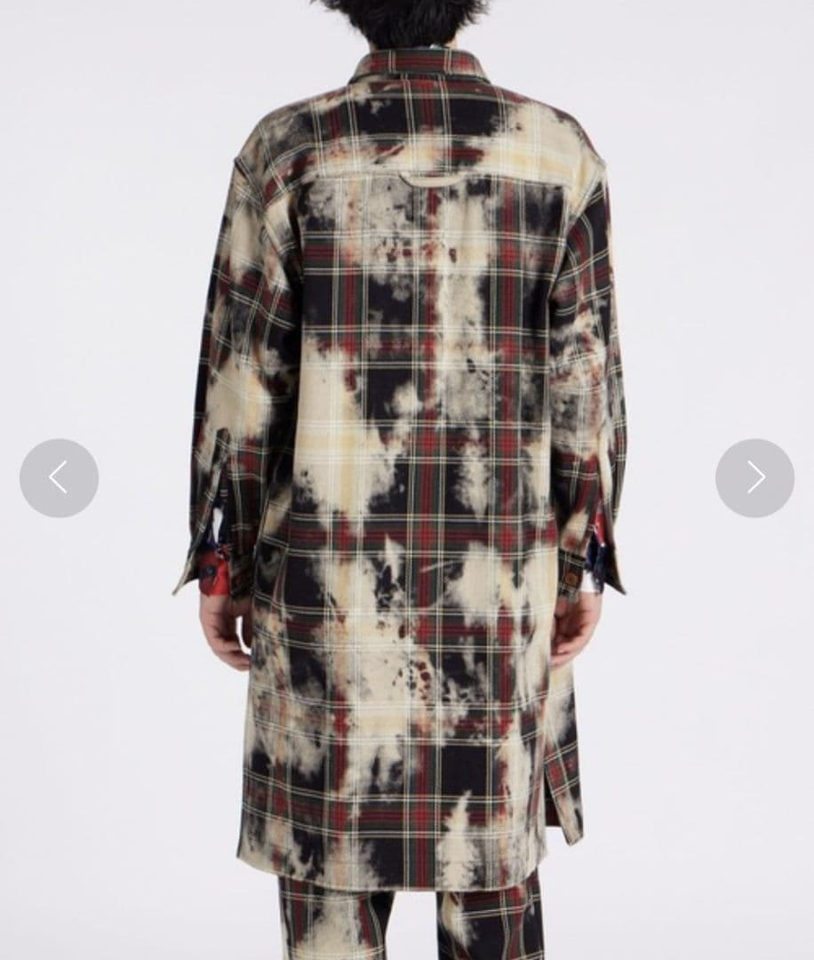 MIST CHECK タータンチェック ロングシャツ