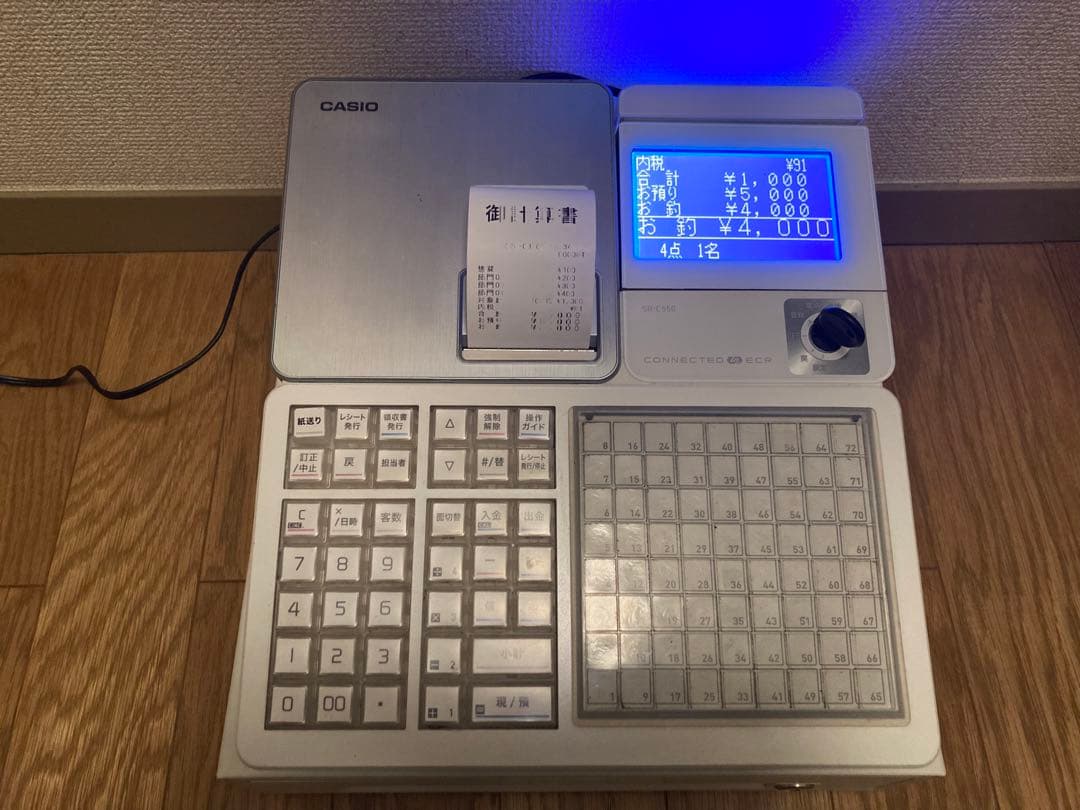 CASIO SR-C550-4SWE レジスター　ジャンク品